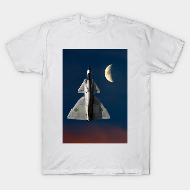 SAAB Viggen and the Moon T-Shirt by captureasecond
